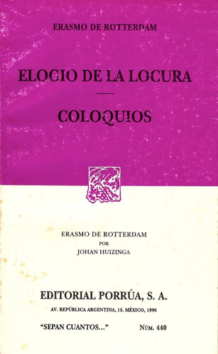 Elogio De La Locura  Coloquios