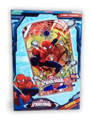 Juego De Mesa Flipper Pinball Spiderman Hombre Araña Ditoys