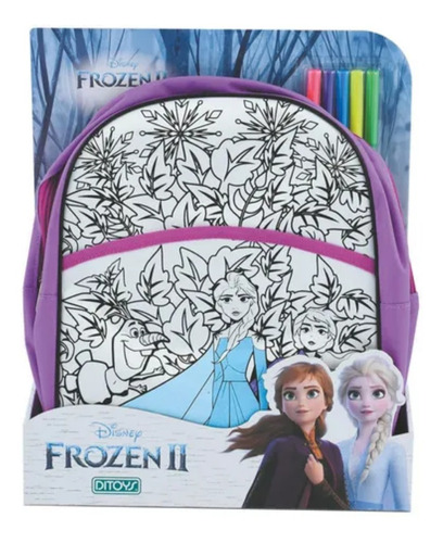 Mochila Frozen Para Colorear Y Marcadores 2 Original Disney