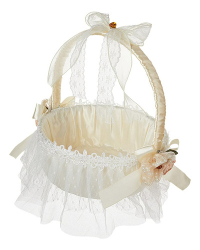 Cesta De Flores Para Boda, Cesta Para Niña De , Ligera, Con