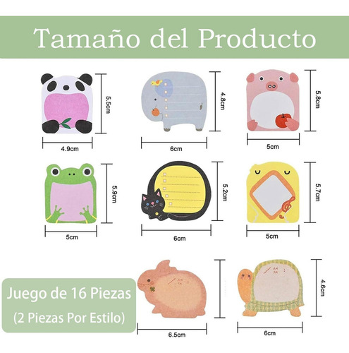 16 Bolsos Post It, Notas De Pegatinas Niños, Notas Adhesivas