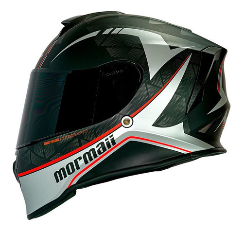 Capacete Mormaii M1 Tiger Prata Fosco