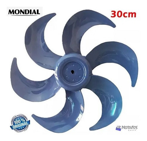 Hélice Ventilador Mondial 30cm 6 Pás Azul Original
