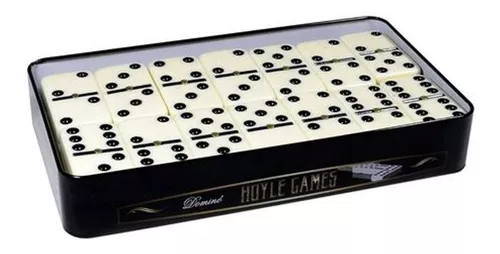 Jogo Domino Grosso Grande Profissional Com Pino Metal Branco