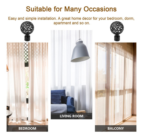 2 Peças De Acessório De Haste De Cortina De Janela Decorativ