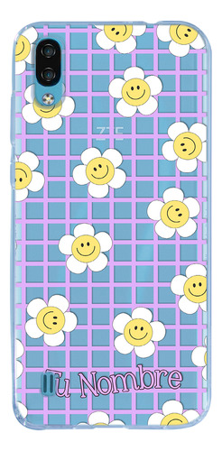 Funda Para Zte Para Mujer Flores Felices Con Tu Nombre