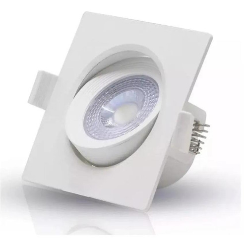 Kit 3 Spot Led Embutir 5w Luminaria Direcionável Olho De Boi Cor Branco