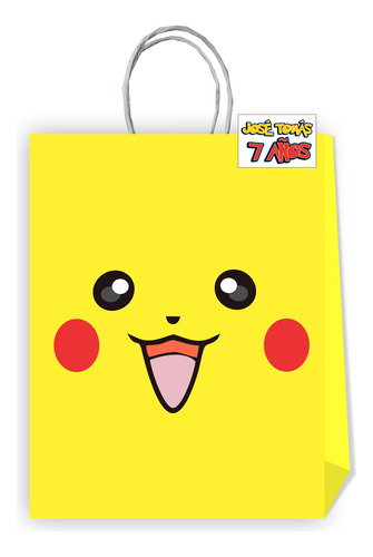10 Bolsas Cumpleaños Sorpresa Personalizadas Pikachu #d2