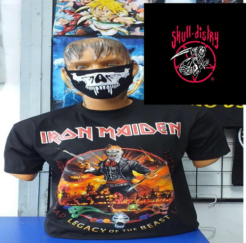 Franela Iron Maiden Rock Algodon Tall L 100% Coton Importado