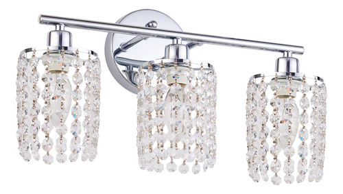 Lampara Baño Cristal Espejo 3 Luz Tocador Gota Moderna Pared