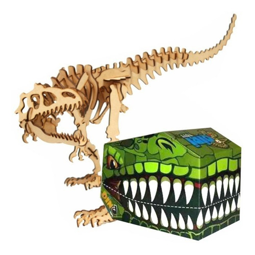 Dinosaurio Armar Esqueleto Tiranosaurio Rex Madera Puzzle 3d
