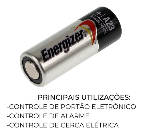 Pilha Bateria A23 12v Energizer Controle Alarme Portão - 5un