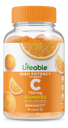 Vitamina C Lifeable De 750 Mg, Suplemento De Gomita De Sabor