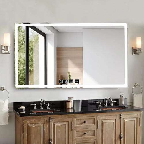 Espejo Led Baño Touch 3 Modo Con Función Antivaho 80*60cm Ma