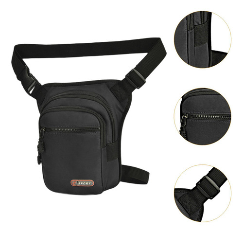 Bolsa Para Pierna, Cintura, Muslo, Riñonera Informal, Negro