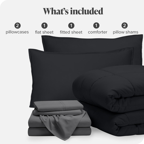 Juego De Cama Bare Home Bed-in-a-bag De 7 Piezas - Full Xl
