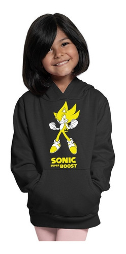 Imagen 2 de 3 de Poleron Estampado Niño Sonic / Sonic Super Boost R281g281