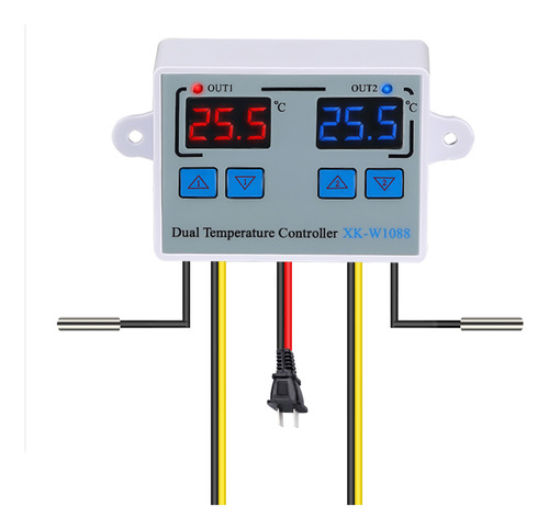 Control Temperatura Dual Led Termostato Regulador C° Con Son