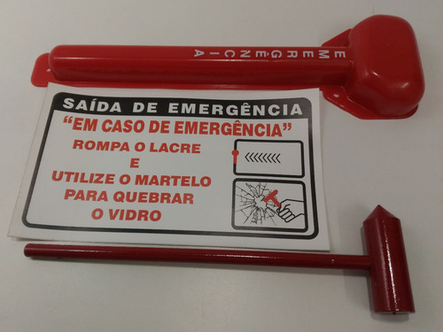 Imagem 1 de 9 de Kit Capa + Martelo + Aviso De Emergência Van E Micro Ônibus