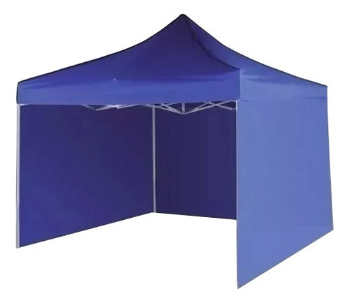 Gazebo Con Paredes Color Azul Estrctura Metalica Calidad Hts