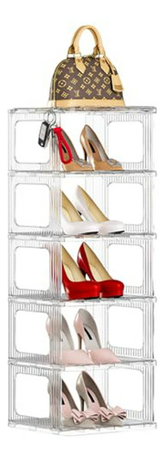 Organizador Zapatos Acrílico Transparente Apilable, 6 Nivele