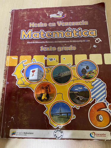 Libro De Matemáticas 6to Grado. Usado.