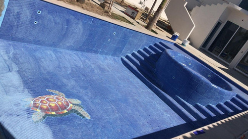 Imagen 3 de 6 de Mosaico Figura Tortuga Marina Roja Para Alberca De 80 Cms.