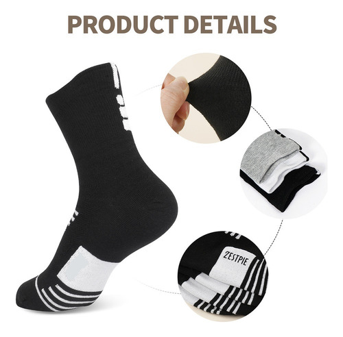 S 12 Pares Calceta Deportiva Hombre 100% Algodón