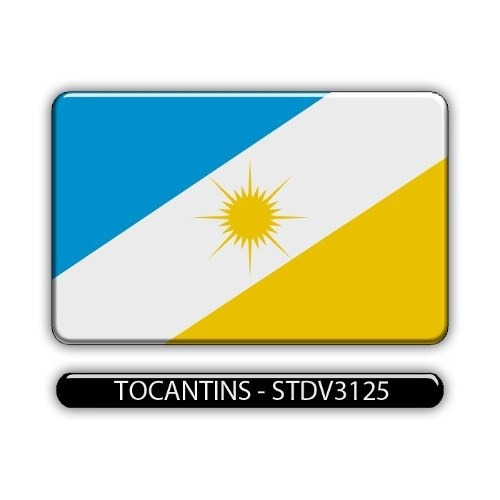 Adesivo Automotivo Bandeira Estado Tocantins Resinado