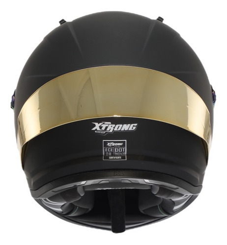 Casco Certificado Ece Para Moto Dot Integral Xtrong R1 Negro Matte Xl