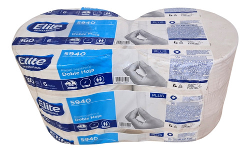 Papel Higienico Elite 5940 Jumbo Plus 360 Mts C/6