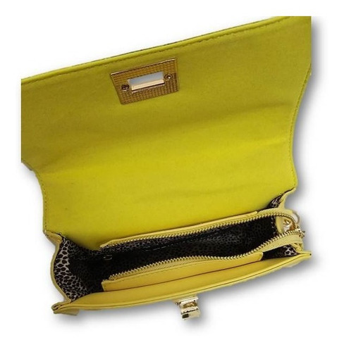 Imagen 4 de 6 de Bolso De Dama Con Correa Cadena Y Flores