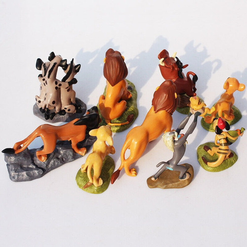 (9 Piezas) El Rey León Simba Nala Mufasa Figura Modelo Jugue