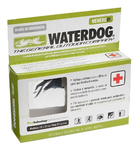 Imagen 1 de 6 de Manta De Emergencia Termica Waterdog Supervivencia Camping