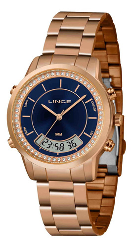 Relógio Lince Feminino Digital Lar4640l D1rx Anadigi Rosé