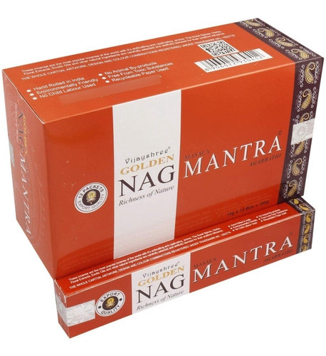 Incenso Indiano Vijayshree Golden Nag Mantra - 15 Varetas