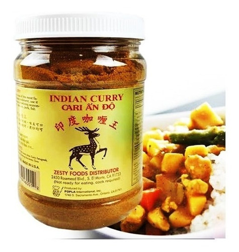 454 Gr De Curry Molido En Polvo Indio Hindú Importado