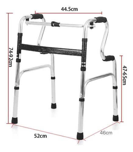 Andadera Acero Inoxidable Multifuncional Con Asiento Rueda