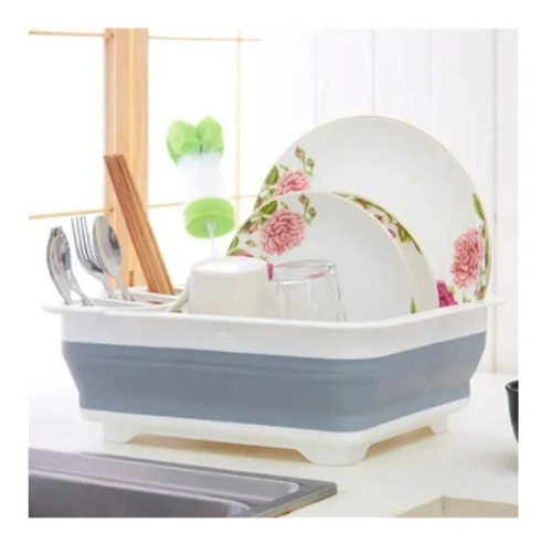 Imagen 10 de 10 de Secador Platos Multiusos Porta Cubiertos Plegable Cocina