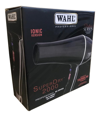 Secador De Pelo Profesional Wahl Superdry 2000 Negro