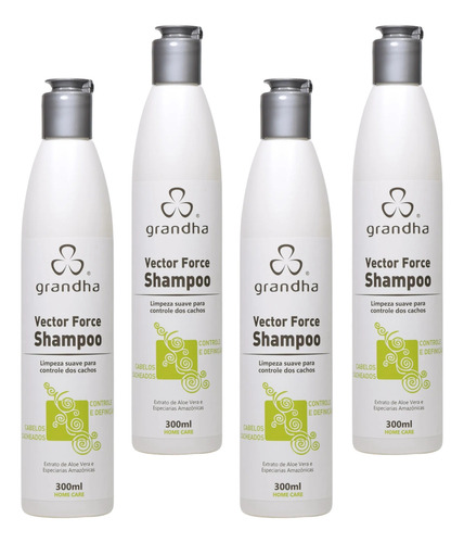 04 Hampoo Para Cachos E Crespos Vector Force 300ml