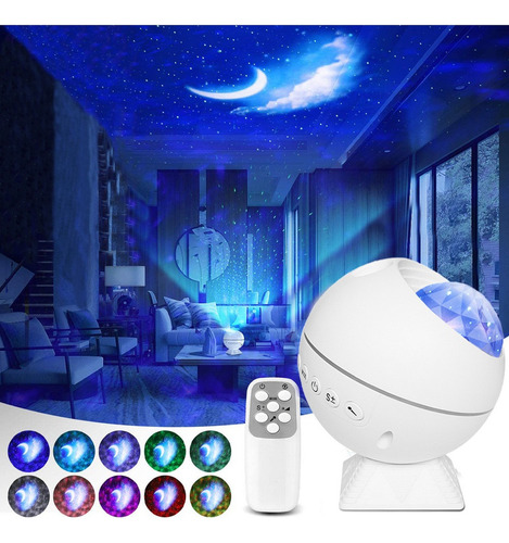 Proyector De Luz Led, Luna, Galaxia, Luz Nocturna, Niños