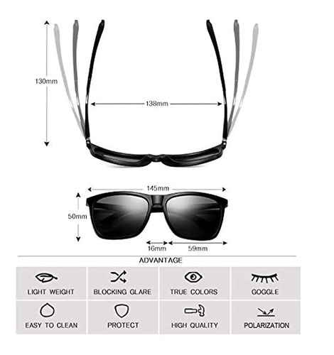 Gafas De Sol Polarizadas Para Hombres Gafas De Sol Para Homb 