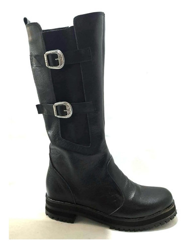 Botas Cuero Caña Alta Y Elastico Talles Especiales B50