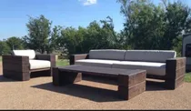 Comprar Sillónes Jardin Viga Tronco Juego Jardín Exterior Madera