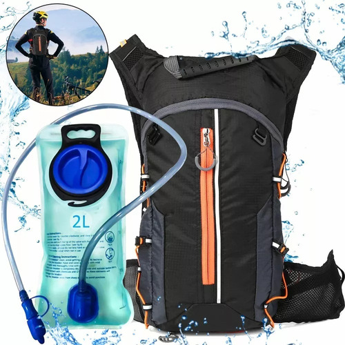 Mochila Hidratación Ciclismo Hiking Campismo+bolsa De Agua2l