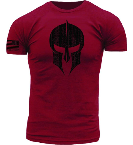 Distressed Spartan Warrior Premium Athletic Fit Camiseta (he