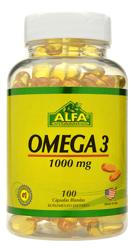 Omega 3 Alfa Vitamins 1000gr X 100 Capsulas