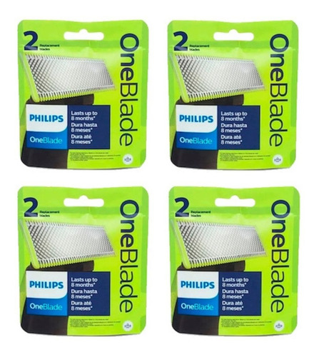 4x Repuesto Philips Qp220 Afeitadora Oneblade