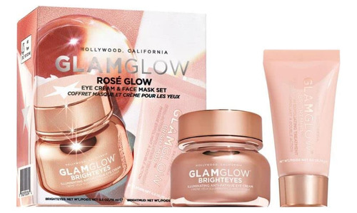 Glamglow Rose Glow - Juego De Crema Para Ojos Y Mascarilla F